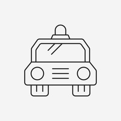 police car line icon