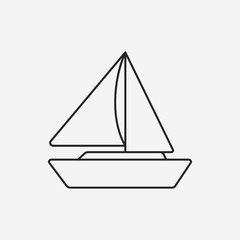 ship boat line icon