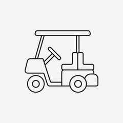 golf cart line icon