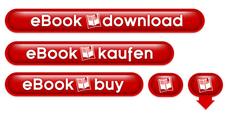 Ebook Button red with Icon