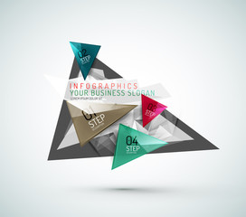 Triangle shape modern paper infographics