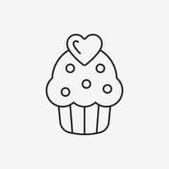 cake line icon