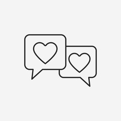 love message line icon