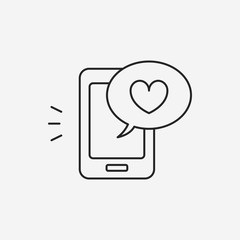 love message line icon