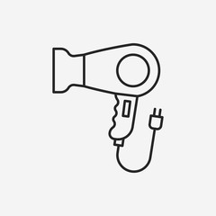 hair dryer line icon