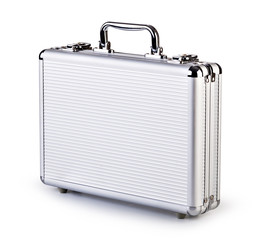 metallic suitcase