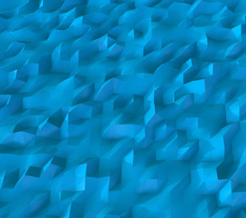 3D abstract background in blue