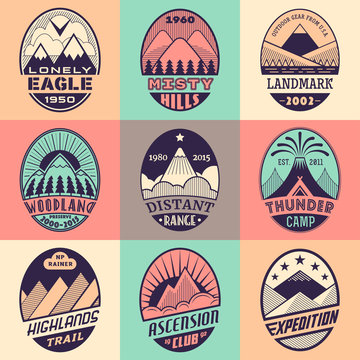 Mountain badge set2color1