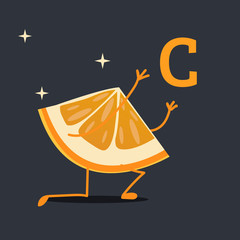 Orange character & C vitamin