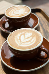 Two hot latte