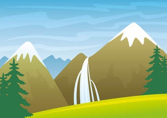 Vector illustration. Mountains.