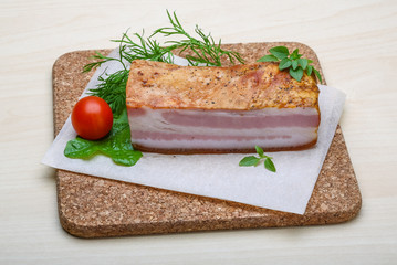 Raw bacon