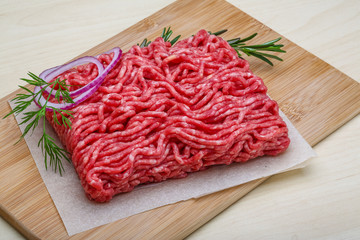 Raw beef minced meat