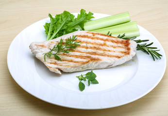 Grilled turkey steak