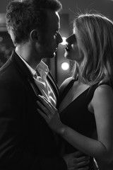 Beautiful couple flirting