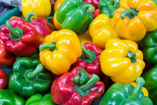 Colorful sweet peppers