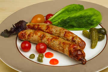 Grilled sausages