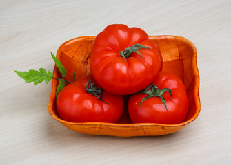 Tomato in the basket