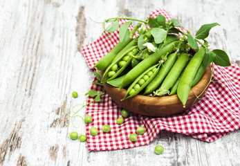 Bowl with fresh peas