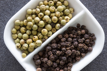 close up selection of various pepper types
