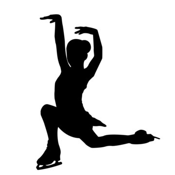 Silhouette figure skater