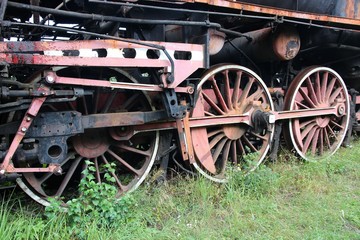 Plakat Steam engine in Pyskowice, Poland