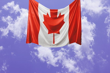 Bandeira do Canadá pendurada