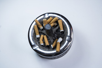 Ashtray and cigarettes