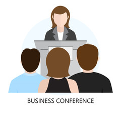 Conference Flat Design Icon