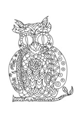 Owl zentangle