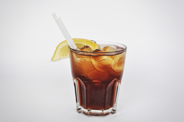 cocktail black russian isolated on the white background