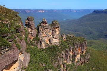 Deurstickers Three Sisters The Three Sisters in de Australische Blue Mountains