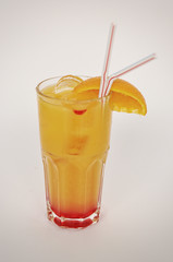 cocktail morning with tequilla isolated on the white background