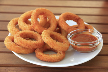 Deep fried onion rings