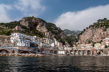 Fototapeta na wymiar Amalfi Coast from the Sea, Italy