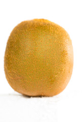 Closed up kiwi fruit on white