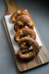 4 Brezn/Pretzels on a breadboard 6