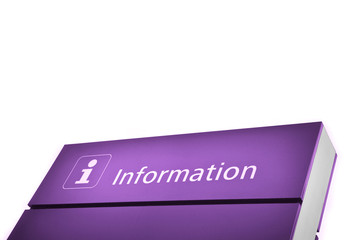 Colored information Sign on white background