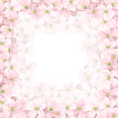 Obraz na płótnie Canvas Vector background with pink apple flowers. Vector eps-10.