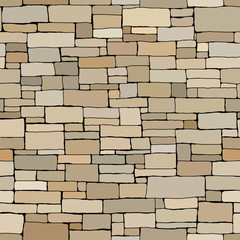 Obraz premium Seamless colored background wall of rectangular bricks.