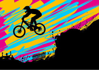 Abstract mountain bike background
