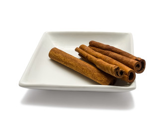 Cinnamon in plate