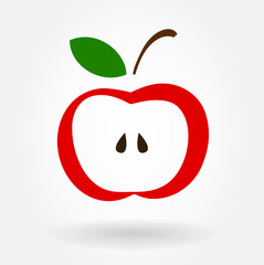 Apple symbol. Vector illustration. Organic product.