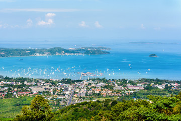 Obraz premium High angle view Ao Chalong bay
