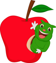 caterpillars eat the apple