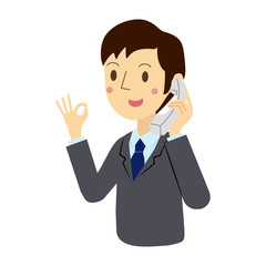 電話をしているビジネスマン