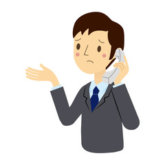電話をしているビジネスマン