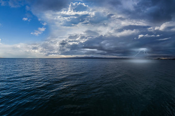 lightning water landscape