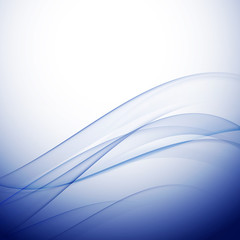 abstract elegant blue wave background, vector illustration