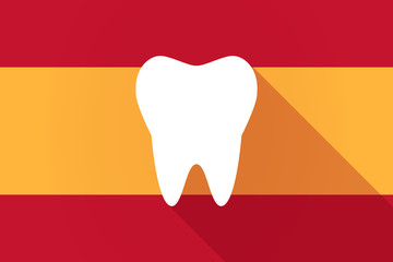 Spain long shadow flag with a tooth